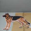 Qualirey Coyote Decoy to Scare Geese Predator Decoys Repellent for Geese Deer Goose Deterrent Fake Coyote with Solar Powered Repellent Devices to Keep Away Small Animals (German Shepherd)