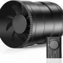 Hon&Guan 6 Inch Inline Duct Fan with Upgrade Controller - 345 CFM Airflow with 19.2W Ultra-Low Power and Low Noise