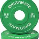 EVERYMATE Change Weight Plates 1.25LB 2.5LB 5LB Set Fractional Plate Olympic Bumper Plates for Cross Training Bumper Weight Plates Steel Insert Strength Training Weight Plates