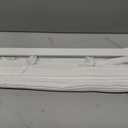 UNISHADES no Drill Cordless Roman Shades for Windows, 21" W 64" H - 100% Blackout - Linen - Mist White