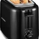 Proctor Silex 2-Slice Toaster with Extra Wide Slots for Bagels, Cool-Touch Walls, Shade Selector, Toast Boost, Auto Shut-off and Cancel Button, Black (22305)