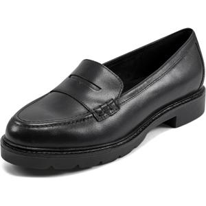 Rockport Women's Kacey Penny Loafer Flat (9, Black Leather)