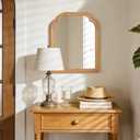 WallBeyond Wood Frame Wall Mirror Decor for Entryway, Living Room or Bedroom Home Decor - Light Woodgrain 16" x 20" Natural Color