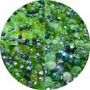 550pcs Round Crystal Glass Beads 3mm 4mm 6mm 8mm Round Faceted Spacer Beads for Jewelry Making Bracelet Earring Necklace Wind Chimes Suncatchers DIY Craft Making Supplies (Green Series)