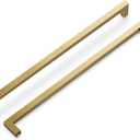 Hickory Hardware Solid Core Kitchen Cabinet Pulls, Luxury Cabinet Handles, Hardware for Doors & Dresser Drawers, 12 Inch Hole Center, Champagne Bronze, Skylight Collection(Pack of 1)