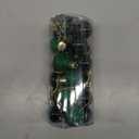 Emopeak 24Pcs Mini Christmas Balls Ornaments for Xmas Tree - 1.2 Inch Small Shatterproof Christmas Tree Decorations Hanging Ball for Holiday Wedding Party Decoration Dark Green