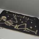 Artoid Mode Spooky Skeleton Spider Bone Black Halloween Doormat, Home Decor Low-Profile Switch Rug Door Mat Floor Mat for Indoor Outdoor 17x29 Inch