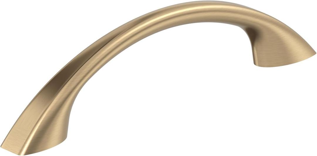 Amerock BP53003CZ Champagne Bronze Cabinet Pull | 3-3/4 inch (96mm) Center-to-Center Cabinet Hardware | Vaile | Furniture Hardware | Drawer Pull