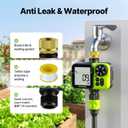 Sprinkler Timer, Brass Inlet Programmable Watering Timer for Garden Hose Fits 3/4 US Faucet, Outdoor Soaker Hose Timer w/Rain Delay/Manual/Automatic Watering, Drip Irrigation for Lawn Yard