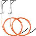 62-24164-01 Direct Spark Ignitor for Rheem Furnaces Flame Sensor Igniter Sensing Rod, 232258 2-Prong Electrode Assembly, Fire Pit Spark with 31.5" High Temperature Cable Wire