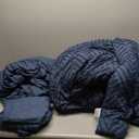 Zzlpp King Comforter Set 7 Pieces, Navy Blue Tufted Bed in a Bag with Comforter and Sheets, All Season Boho Bedding Sets with Comforter, 2 Pillow Shams, 2 Pillowcases, 1 Flat Sheet, 1 Fitted Sheet