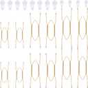 12 Pieces Plate Hangers for Wall Stainless Steel Wire Invisible Plate Hangers Heavy Duty Display Holders with 12 Pieces Hooks for Wall Decorative(8/12/14 Inch,Gold)