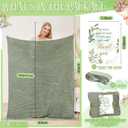Buryeah 24 Pcs Bulk Wedding Throw Blanket 50x60 Flannel, sage Green