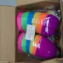 6 Pack 3.8'' Jumbo Easter Eggs with SpinMaster Rainbow Balls - 3D Magic Cube Brain-Boosting Toys for Kids Ages 6-12, Fidget Toys, Easter Basket Stuffers, Egg Hunt Prizes & Sensory Party Favors