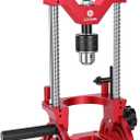 Portable Drill Guide for Drilling Precision Angled or Straight Holes, 0 to 60 Angle Drill Jig Attachment, Drill Press Adapter for Hand Drill, Portable Drill Press with 1/2" Chuck