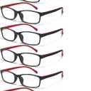 Gaoye 6 Pack Reading Glasses Blue Light Blocking for Women Men, Magnifying Readers Glass Anti UV Eyeglasses