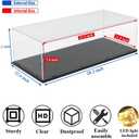 DuvinDD Acrylic Display Case for Lego Car Mercedes F1 42171, McLaren MCL39 F1 Car 42228, Clear Large Display Box 1/8 Scale Model Car Dustproof for Collectibles with Black Base(27.5x11.8x7.8 inch)