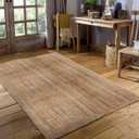 Handspun Jute Area Rug – Premium Reversible Natural 4x6 ft Rug