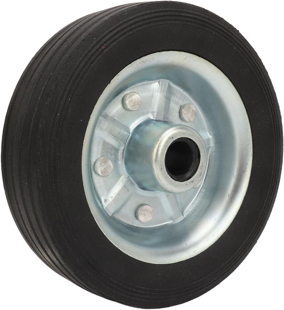 High Load Capacity 6 Inch Trailer Wheel, Stable Swivel Caster Wheels for Trailer Jack, Lawnmowers, Utility Carts - ABS Material - 1200 lbs Load Capacity (Rubber Clad Iron Wheel)