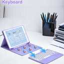 MePadKey Touchpad Keyboard Case for iPad 6th 2018/5th Generation 2017 9.7 inch, 7-Color Backlight Type-C Charging Keyboard with Pencil Holder Cover Fit iPad Air 2/Pro 9.7 (Purple)