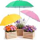 Novabright 3 Pack Diameter 40 Inch Extra Large Plant Umbrellas for Outdoor Plants, Adjustable Larger Garden Flower Umbrella Plant Shade for Garden Beds Potted Plants (40 Inch)
