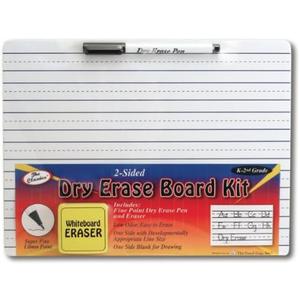 Pack Of 2 The Classics Dry Erase Whiteboard Kit Complete Set with 11.75 x 9 Inches Board, Black Dry Erase Pen and Eraser (TPG-388), White