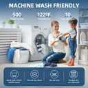 GROOSE Cooling Mattress Protector Queen, Waterproof Fitted Sheet Elasticized Mattress Pad Cover 8"-21" Deep Pocket Mattress Cover with Elastic Rubber BandQ, 60"80" (White)