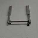 Young Marine 2 Steps Stainless Steel Drop Down Telescopic and Folding Boat Ladder with White Plastic Footboard,Over Platform Mounting