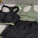 Aleumdr Womens Athletic 3 Piece Tankini Swimsuits with Shorts Swim Tank Tops with Sports Bra and Boyshorts Bathing Suits, Small