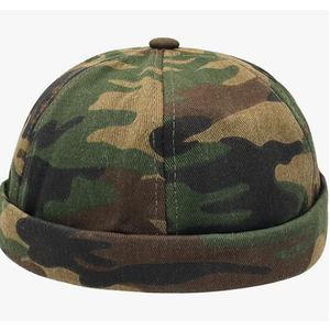 Brimless Docker Cap for Men Sailor Cap Skullcap Beanie Hat, Camouflage