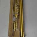 GXOACKJ Curtain Rods for Windows 48 to 84 Inches, 5/8 Inch Gold Adjustable Small Curtain Rod Set with Brackets for Bedroom Living Room