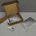 L Shelf Brackets for 8" - 10" Board, Floating Shelf Bracket Heavy Duty Metal Shelving Brackets for Shelves, Decorative Iron Rustic Wall Brackets for DIY Floating Shelf, 6 Pack Black