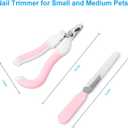 YT Direct Dogs & Cats Pets Nail Clippers and Trimmers with Safety Guard to Avoid Overcutting, Stainless Steel Claws Grooming Tool Kit for Small and Medium Animals, One Nail File Included