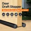5 x Under Door Draft Stopper, 6 Pack 12.6 Inch Doors Draft Blocker, Flexible and Adjustable Replacement Foam Tubes, Block Noise, Sound and Cold Air Door Seal, Gap Filler for Bottom of Doors, Grey