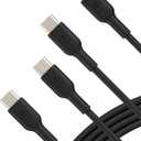 Belkin BoostCharge USB-C to USB-C Cable (1M/3.3ft) for iPhone 16, iPhone 16 Pro, Samsung Galaxy S25, S24, Pixel 9 & 8, iPad Pro, Nintendo Switch 2, Carplay & More  Black
