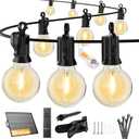 Brightown 108FT 52LED Solar String Lights Outdoor with Remote & USB Port
Shatterproof Bulbs, Dimmable & Timable, 3 Modes, Patio Lights Solar Powered with a Mount Clip for Camping Backyard Garden