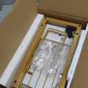 Toilet Paper Holder with Storage Shelf - Freestanding Roll Dispenser for Bathroom, Bathroom Organizer for Tissues and More Gold