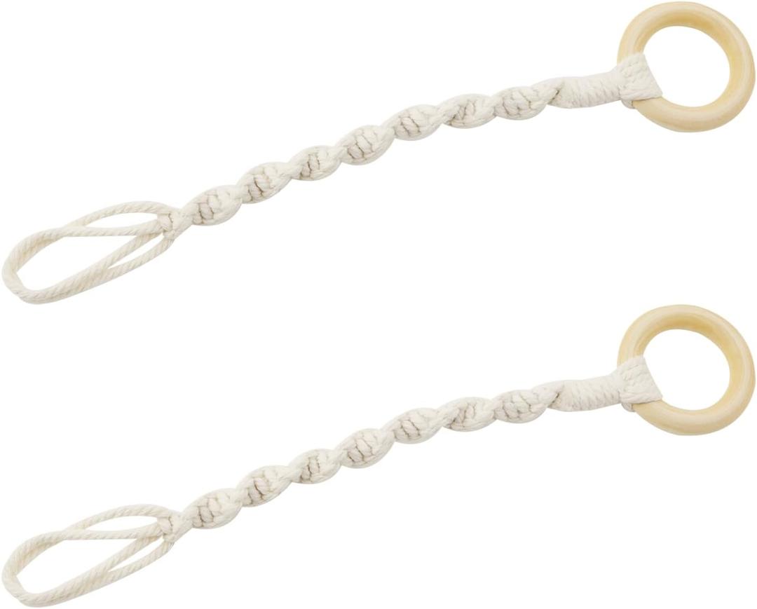 2PCS Hand Woven Hanging Basket Extender Plant Hangers Cotton Cord Decorative Arrangement Hanging Cord for Ceiling Walls Fences Balcony Decorations Hanging Planters Plants
