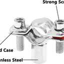 Wall Mount Pipe Supports,ULIFESTAR 304 Stainless Steel Pipe Bracket Clamp,Heavy Duty Pipe Strap Mount,Durable Split Ring Pipe Hanger,4PCS Ceiling Mount Polishing Pipe Strap Supports (25mm/0.98")