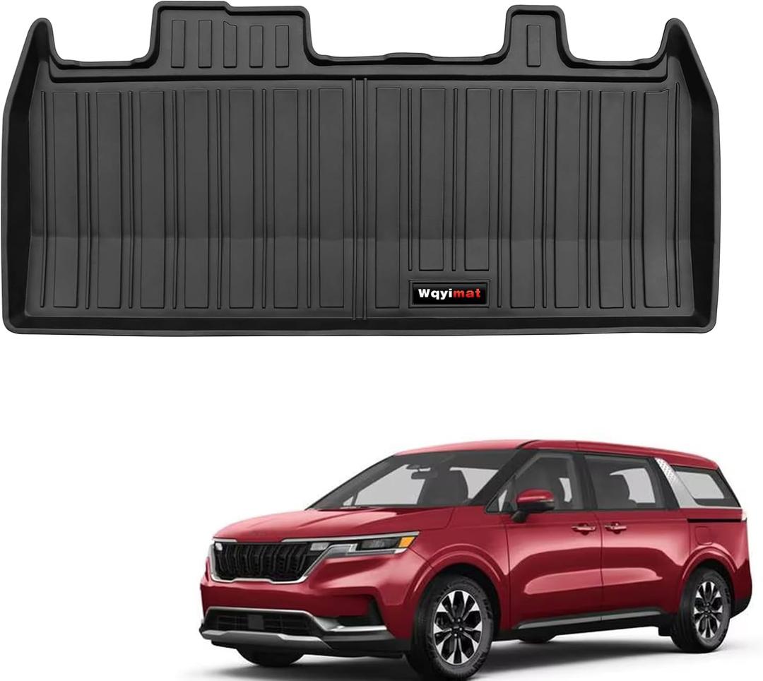 Custom Trunk Liner for 2022-2024 2025 Kia Carnival Cargo Mat All Weather TPE Rubber Protection Mat (Cargo Liner)