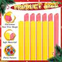 150 Pcs Christmas Star Tree Shaped Plastic Straws Disposable Drinking Straw Bulk for Cocktail Xmas Party Birthday Party Supplies (Yellow,Pink)