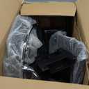 OfficeFactor Drafting Chair Tall Office Chair with Arms Executive Ergonomic Standing Desk Chair with Anti Scratch Wheels and Footrest