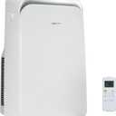 Amazon Basics 4-In-1 Portable Air Conditioner, 13,500 BTU (ASHRAE), Cools Up to 550 Sqf, Portable AC with Cool/Heat/Dry (Dehumidifier)/Fan-Only Functions, Auto Mode, Sleep Mode, Timer, White