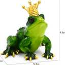 Frog Crown Prince Prime Bedroom Ornament Collectible Cute Figurine Statue Home Office Desk Bookcases Decorations Gifts for Women Sister Lover Room Decor Cake Topper
