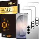Ailun Glass Screen Protector for Galaxy S26+ / S26 Plus [6.7 Inch] 3Pack+2Pack Camera Lens Tempered Glass Fingerprint Unlock 0.25mm Anti-Scratch Case Friendly Clear-HD[Not for S26/S26 Ultra]