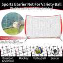 7x7/16x10/20x10ft Baseball Net Backstop Net,Fix Ball Stop Net by 4 Spike&2 Sandbag,Sports Net Barrier with Handbag,Lacrosse Net Backstop for Basketball,Hockey Train,Baseball Net Barrier for Playground