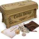Penny Game with 30 Metal Coins,1 Dice,Coin Drop Game,A Fun Classic Board Game.