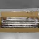 Tension Curtain Rod, Extra Long Outdoor Curtain Rod 43120 Inch Adjustable, 1.1 Inch Diameter Thick Heavy Duty Silver Shower Curtain Rod, Stainless Steel Shower Rod for Bathroom No Drilling, No Rust