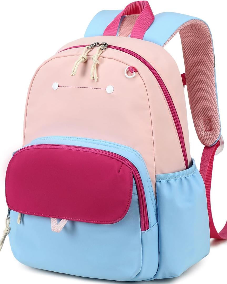 BTOOP Kids Backpack for Boys Girls 3-6, Preschool Kindergarten Backpack with Insulated Lunch Compartment & Chest Strap, Cute Lightweight School Travel Bag Fits A4 Folder