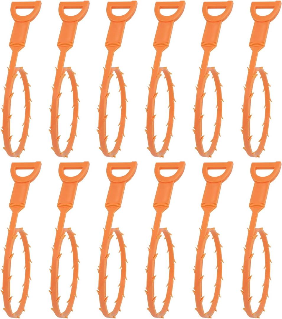 Amazon Basics Flexible Drain Clog Remover Snake Tool, Effective for Hair and Debris Cleaning, 19.6-Inch, 12 Pack Amazon Basics Flexible Drain Clog Remover Snake Tool, Effective for Hair and Debris Cleaning, 19.6-Inch, 12 Pack
